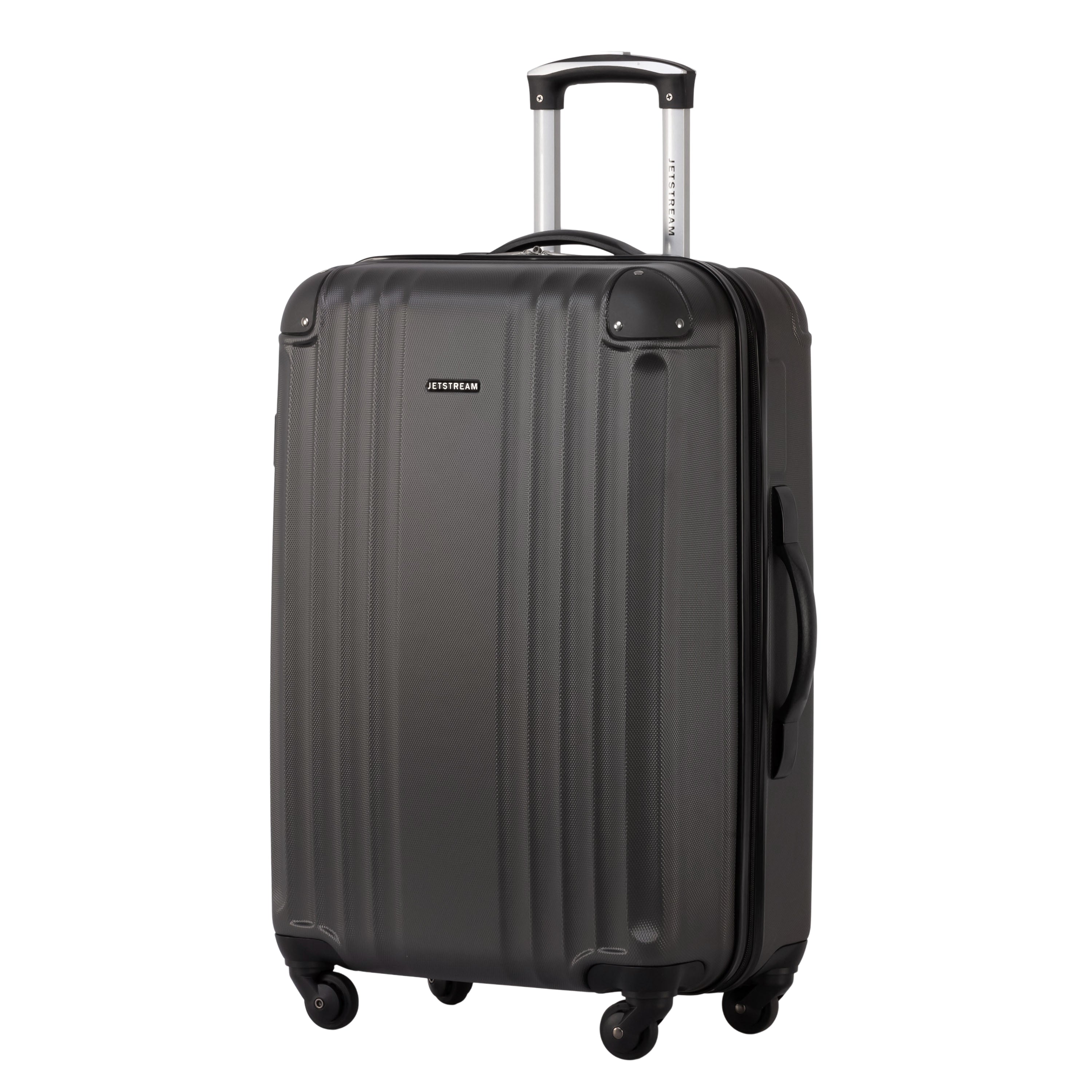Jetstream 3 Piece Hardside Luggage Set - Rolling Wheeled Spinner Travel Lightweight ABS Suitcase, Charcoal