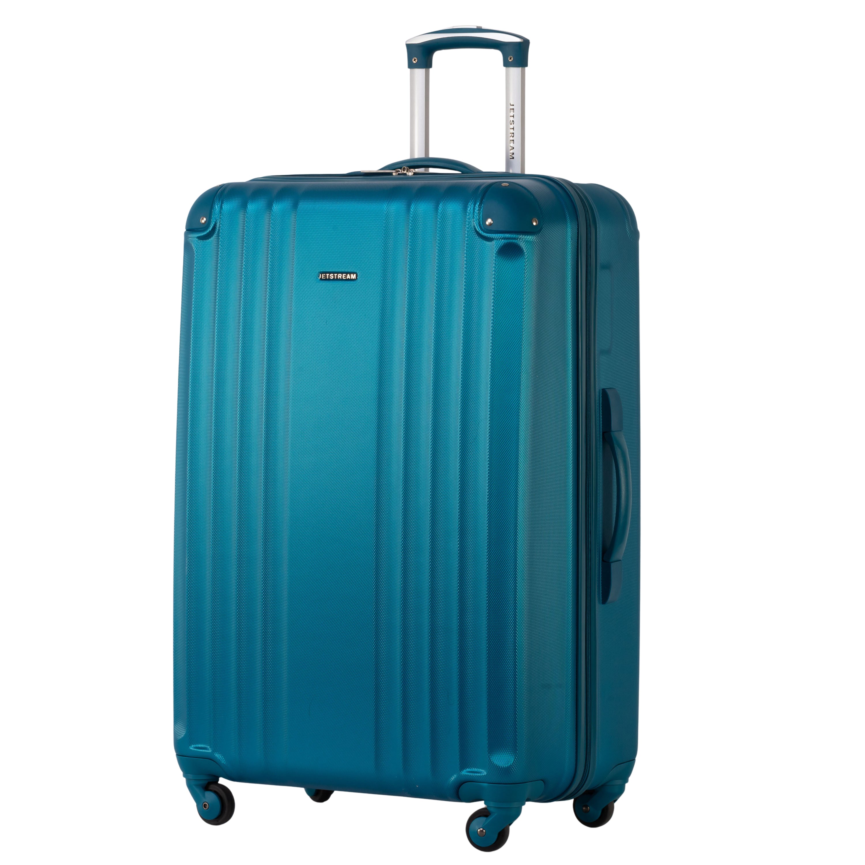 Jetstream 3 Piece Hardside Luggage Set - Rolling Wheeled Spinner Travel Lightweight ABS Suitcase, Teal