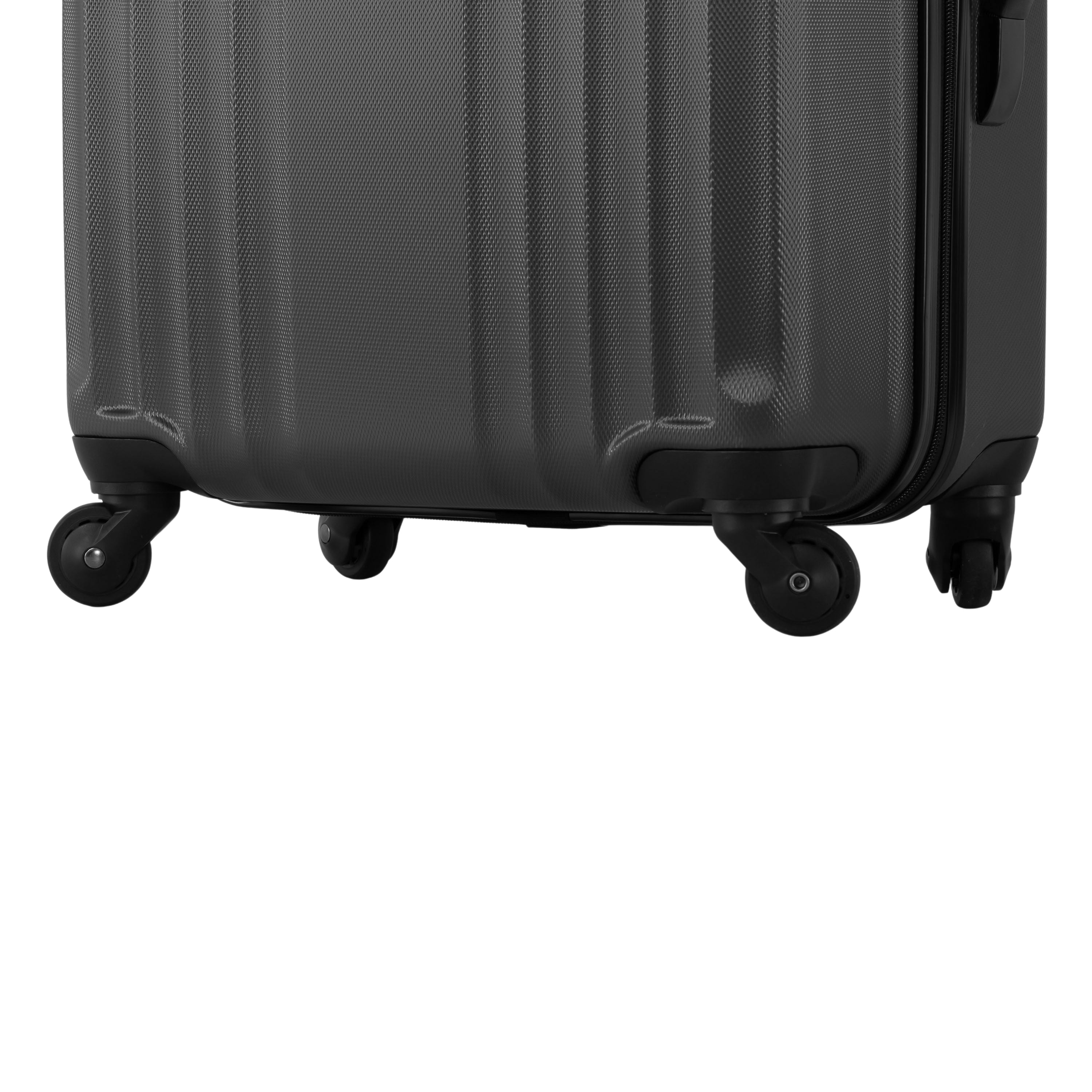 Jetstream 3 Piece Hardside Luggage Set - Rolling Wheeled Spinner Travel Lightweight ABS Suitcase, Charcoal