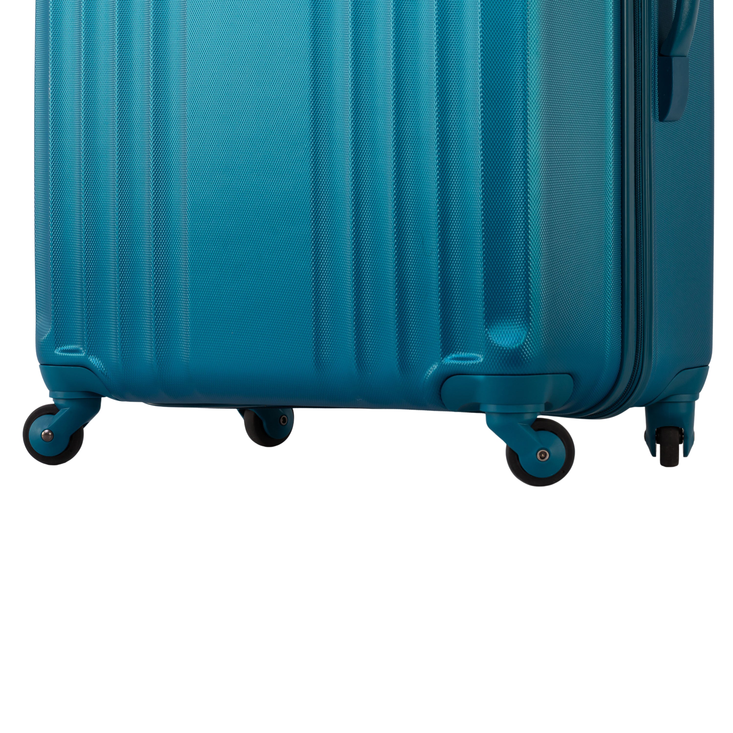 Jetstream 3 Piece Hardside Luggage Set - Rolling Wheeled Spinner Travel Lightweight ABS Suitcase, Teal