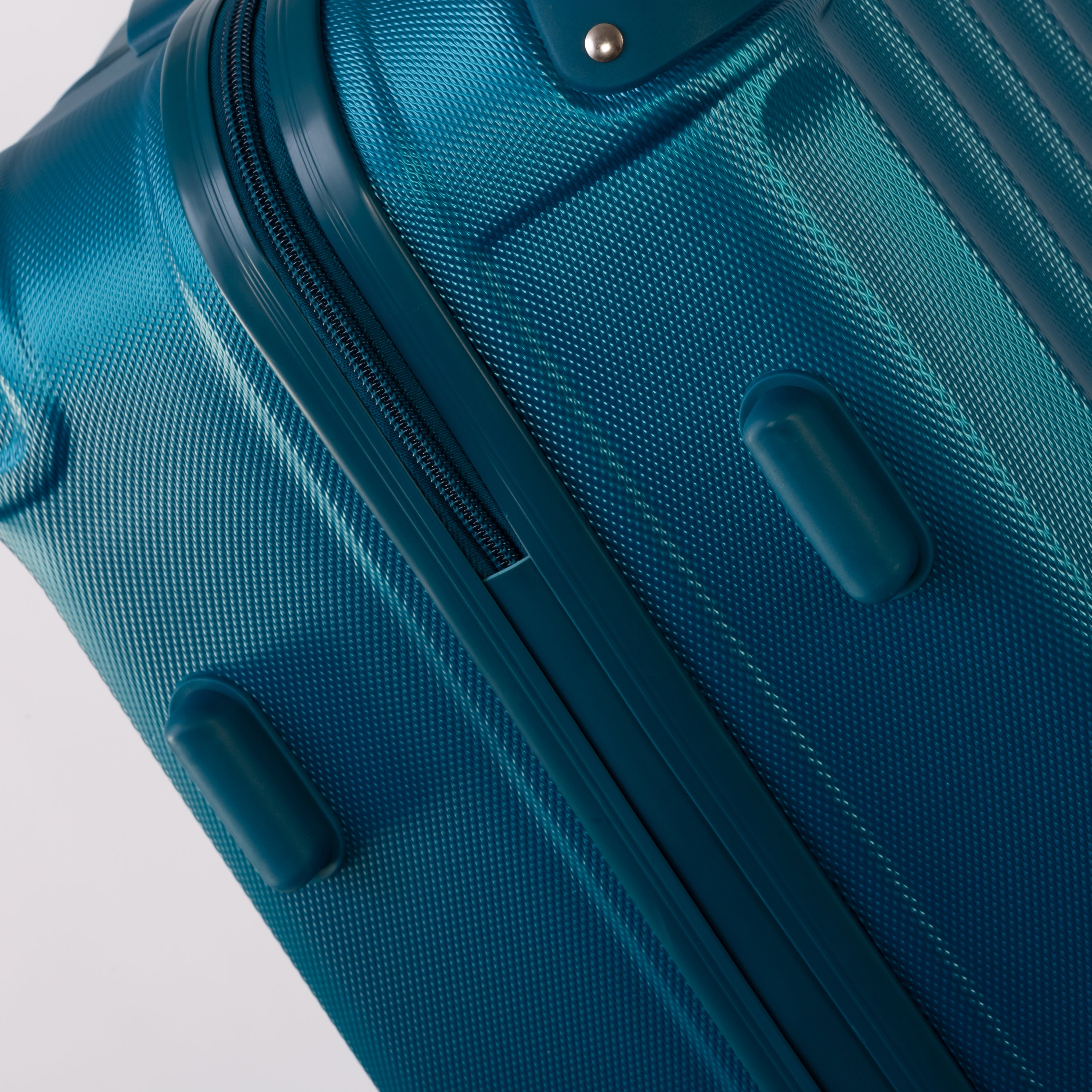 Jetstream 3 Piece Hardside Luggage Set - Rolling Wheeled Spinner Travel Lightweight ABS Suitcase, Teal