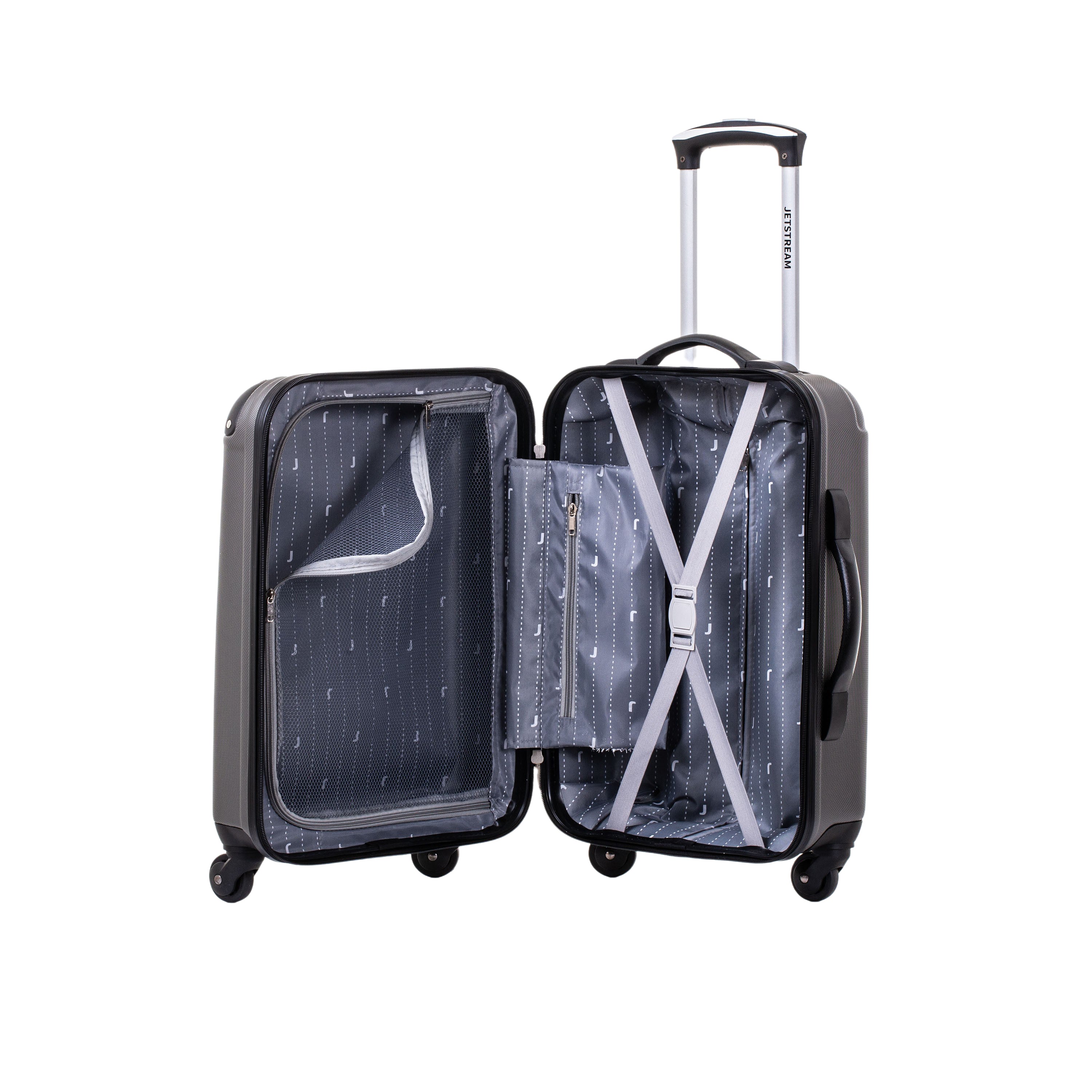 Bagage à main rigide à roulettes Jetstream 20 pouces, homologué pour les bagages à main