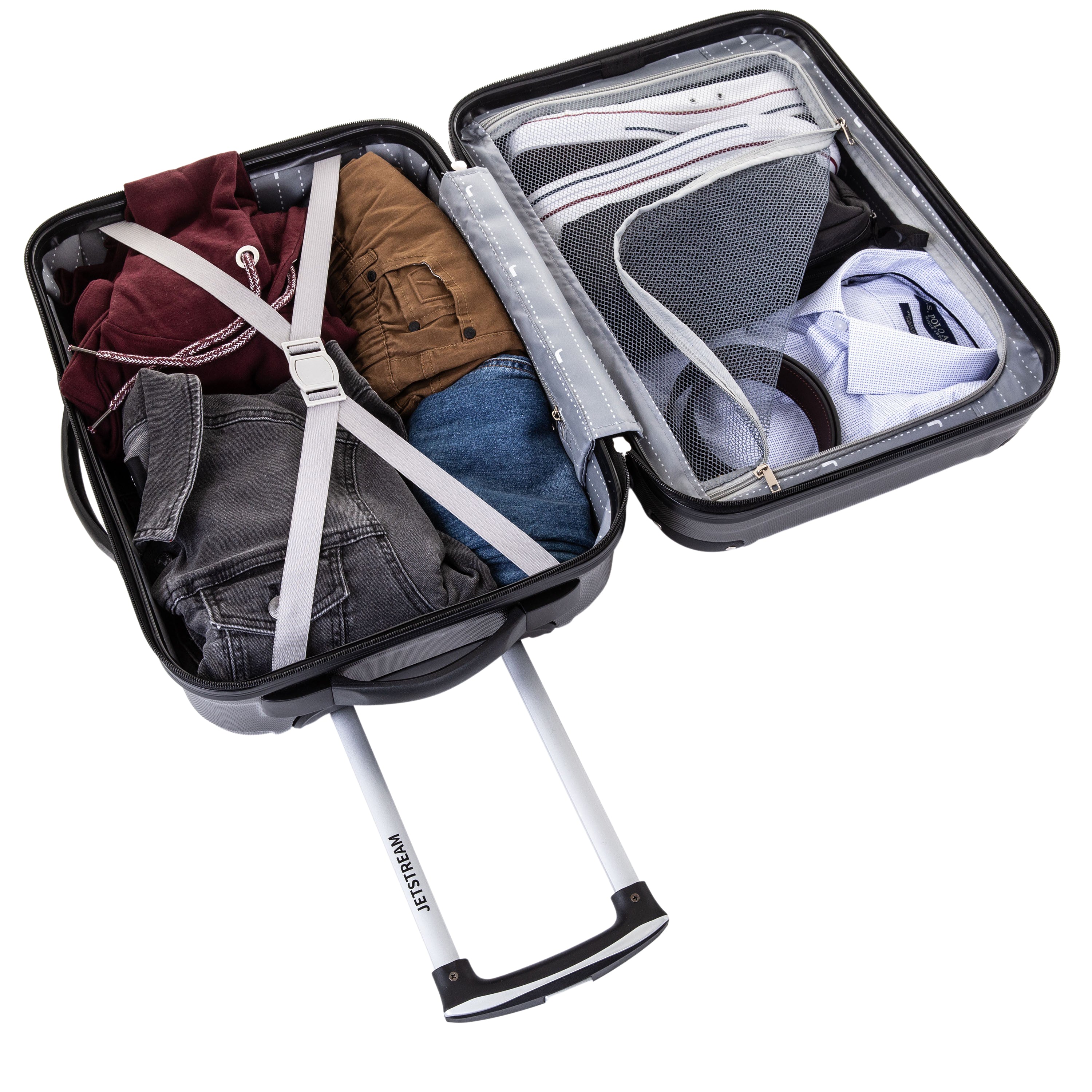 Bagage à main rigide à roulettes Jetstream 20 pouces, homologué pour les bagages à main